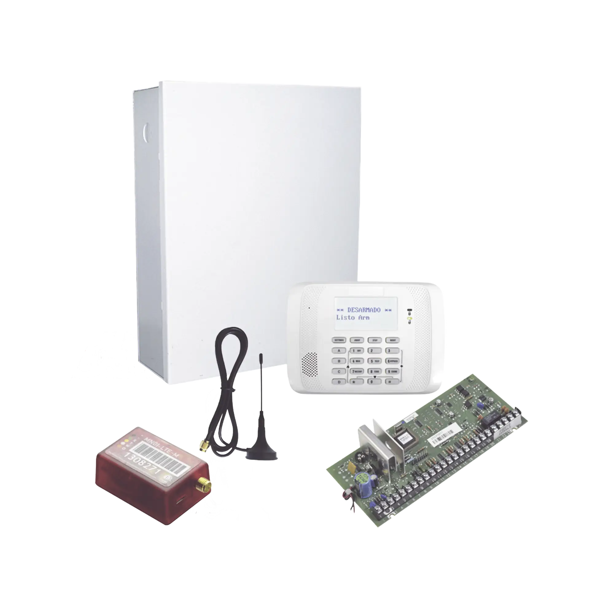 KIT de Panel de Alarma Hibrido/Teclado 6162RF Y Comunicador MN01LTEM - 2 años de servicio incluidos