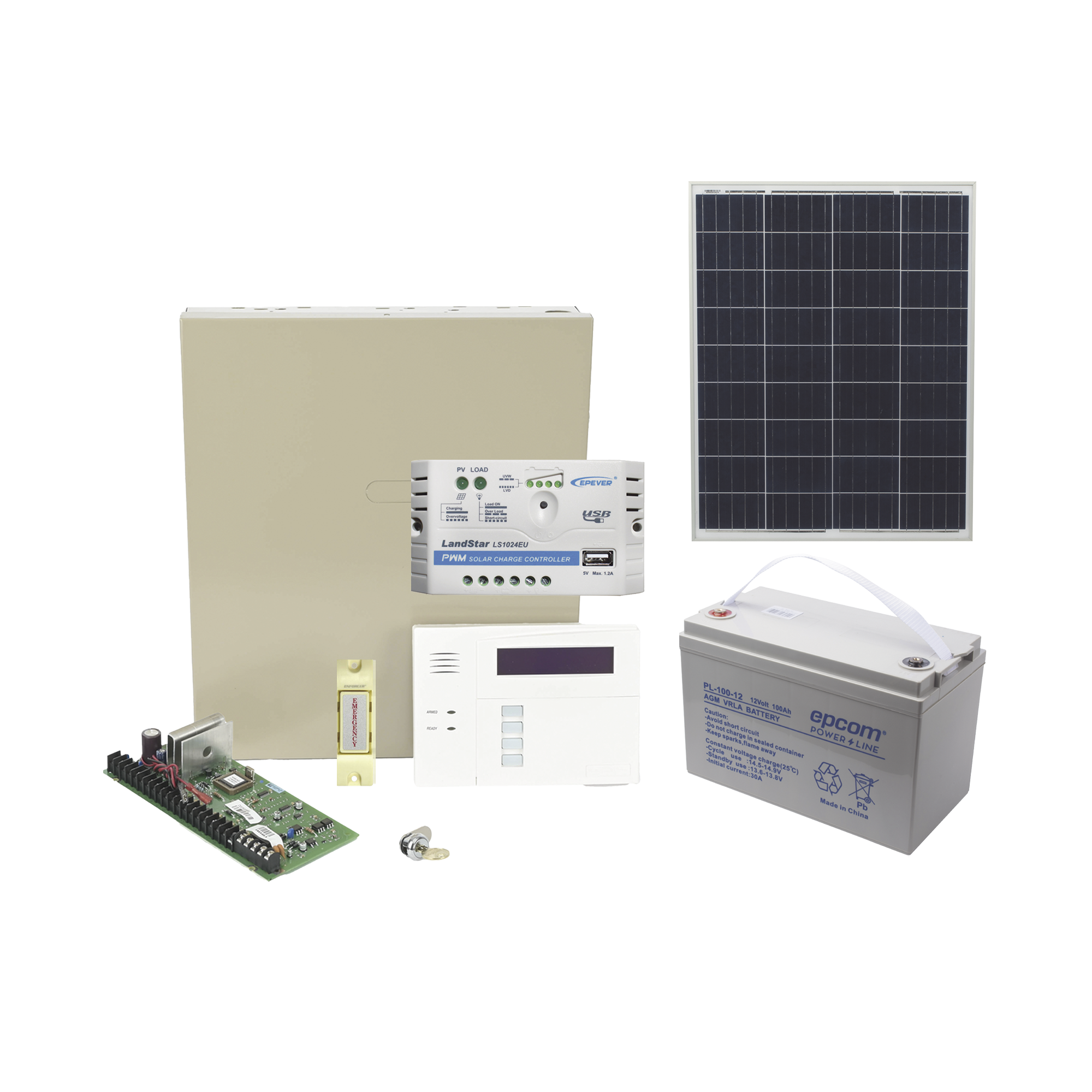 Sistema de Alarma VISTA48LA Alimentado por Celda Solar, incluye Teclado con Receptor Inalambrico
