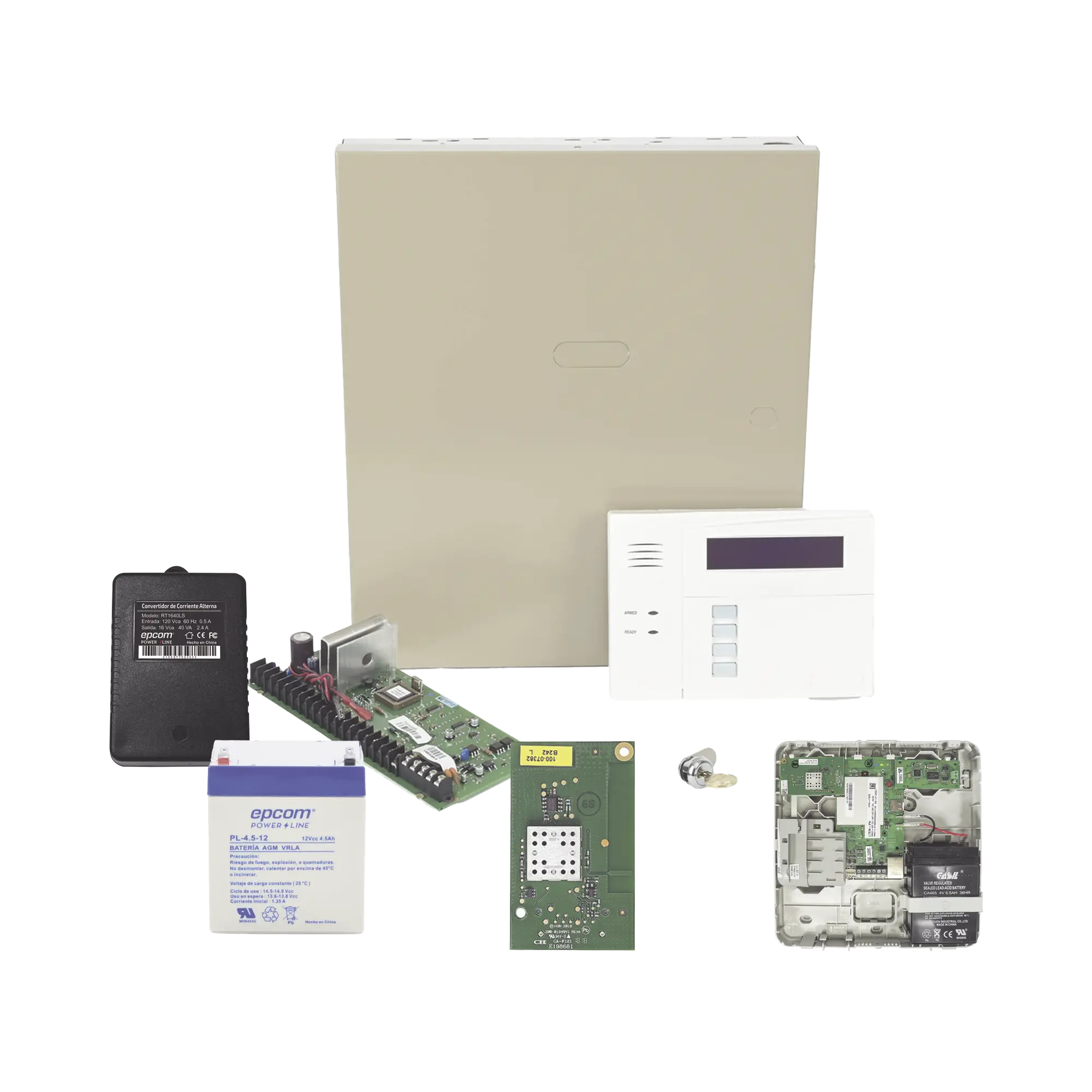 Panel de Alarma VISTA48LA con Comunicador Dual LTEMPA, tarjeta WiFi, Batería y Transformador