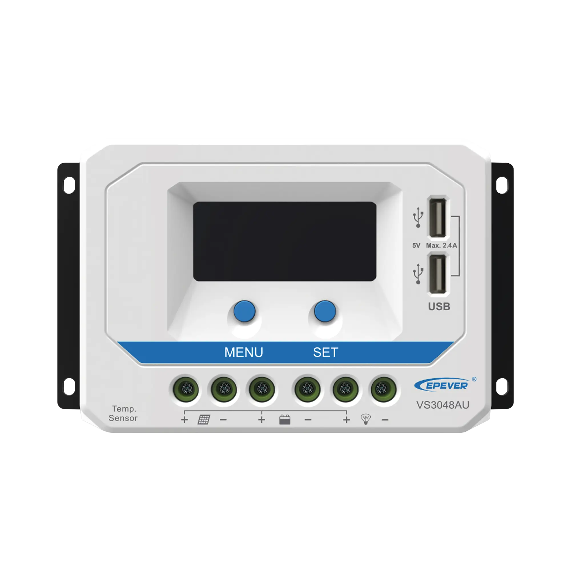 Controlador Solar de Carga PWM 12/24/36/48 V 30 A, Salida USB, con Display