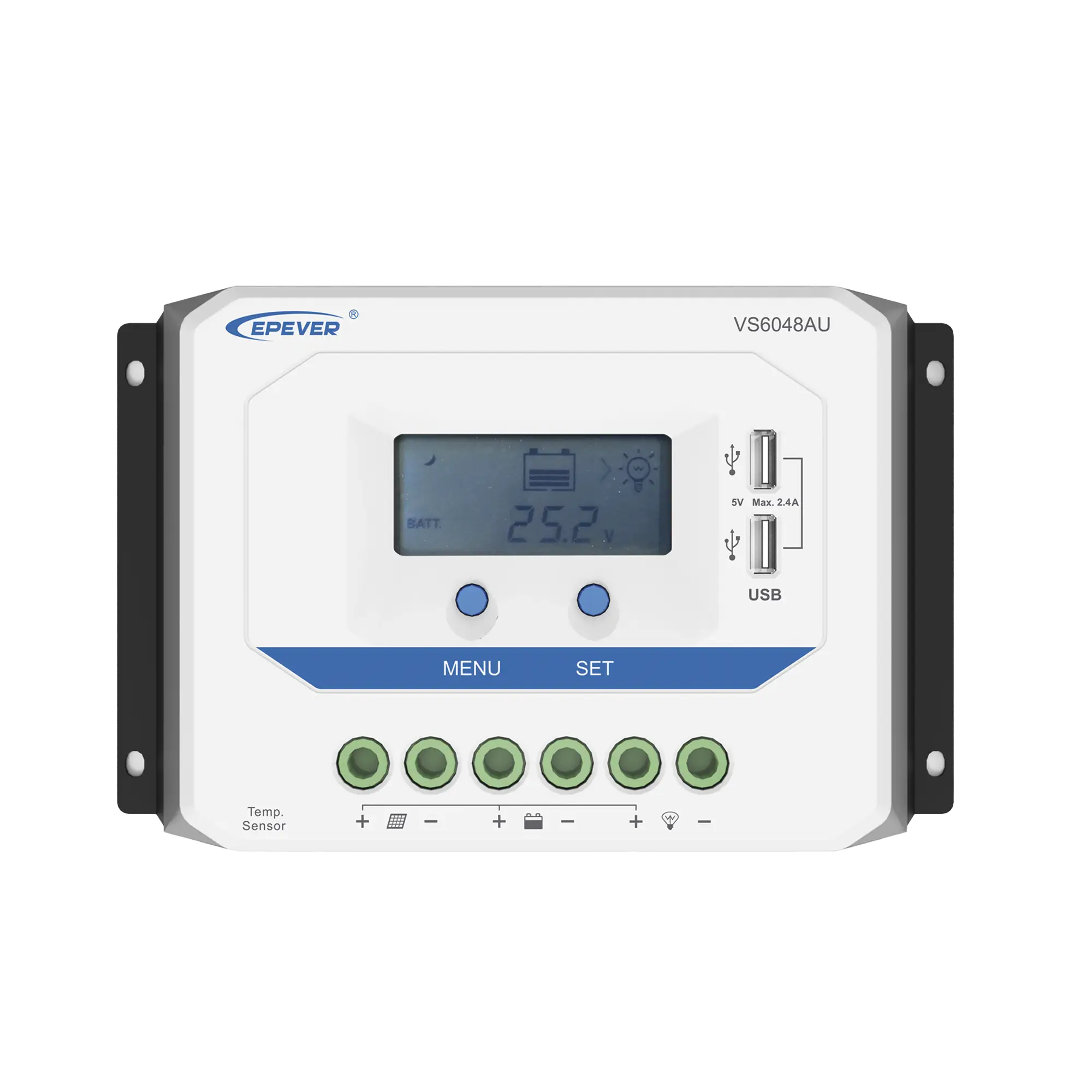 Controlador Solar de Carga PWM 12/24V/36/48V 60 A 60 A, Salida USB, con Display
