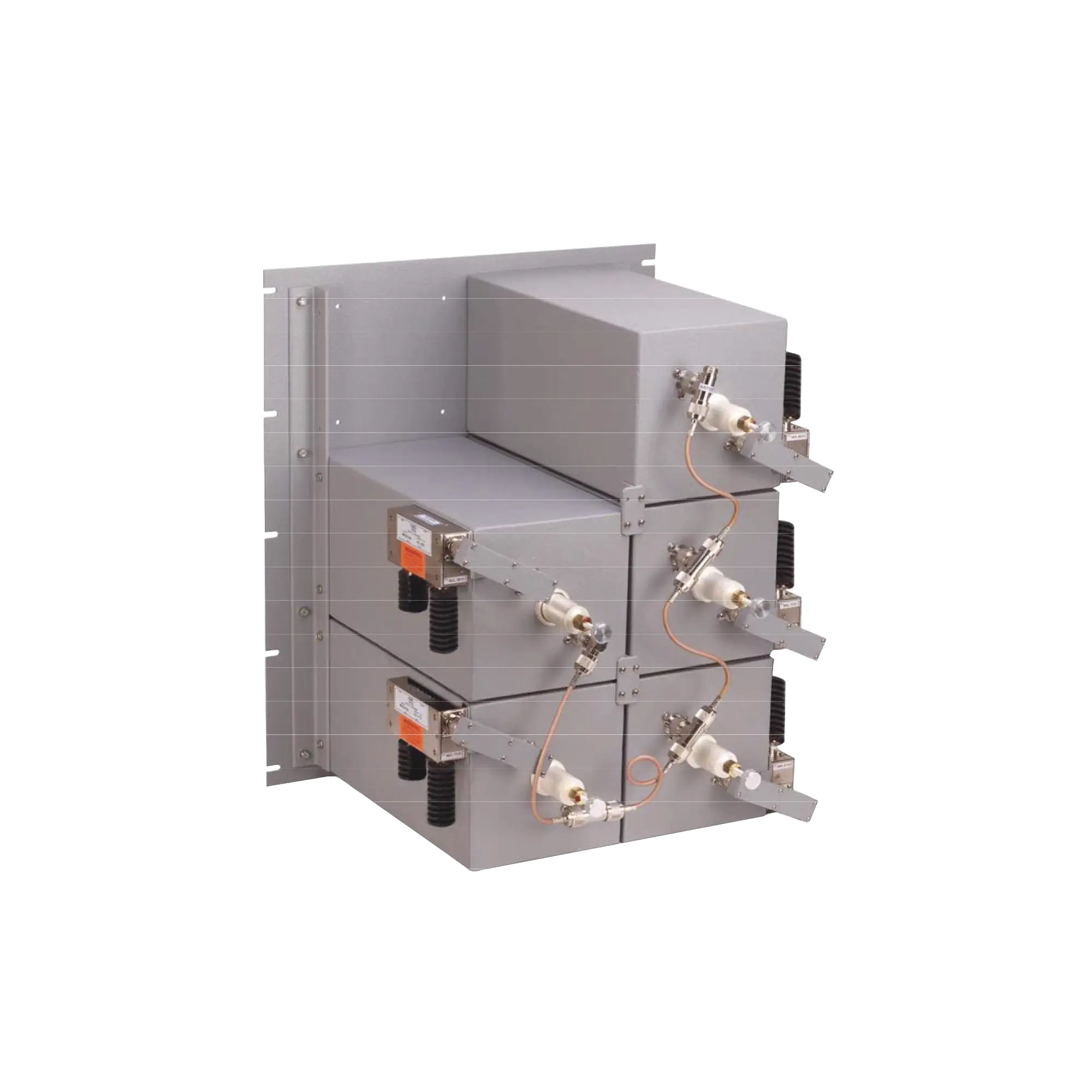 Combinador 440-510 MHz, para 5 Canales, 125 Watt, 300 KHz (min.) de Sep. Tx-Tx, 2 Aisladores N Hembra.