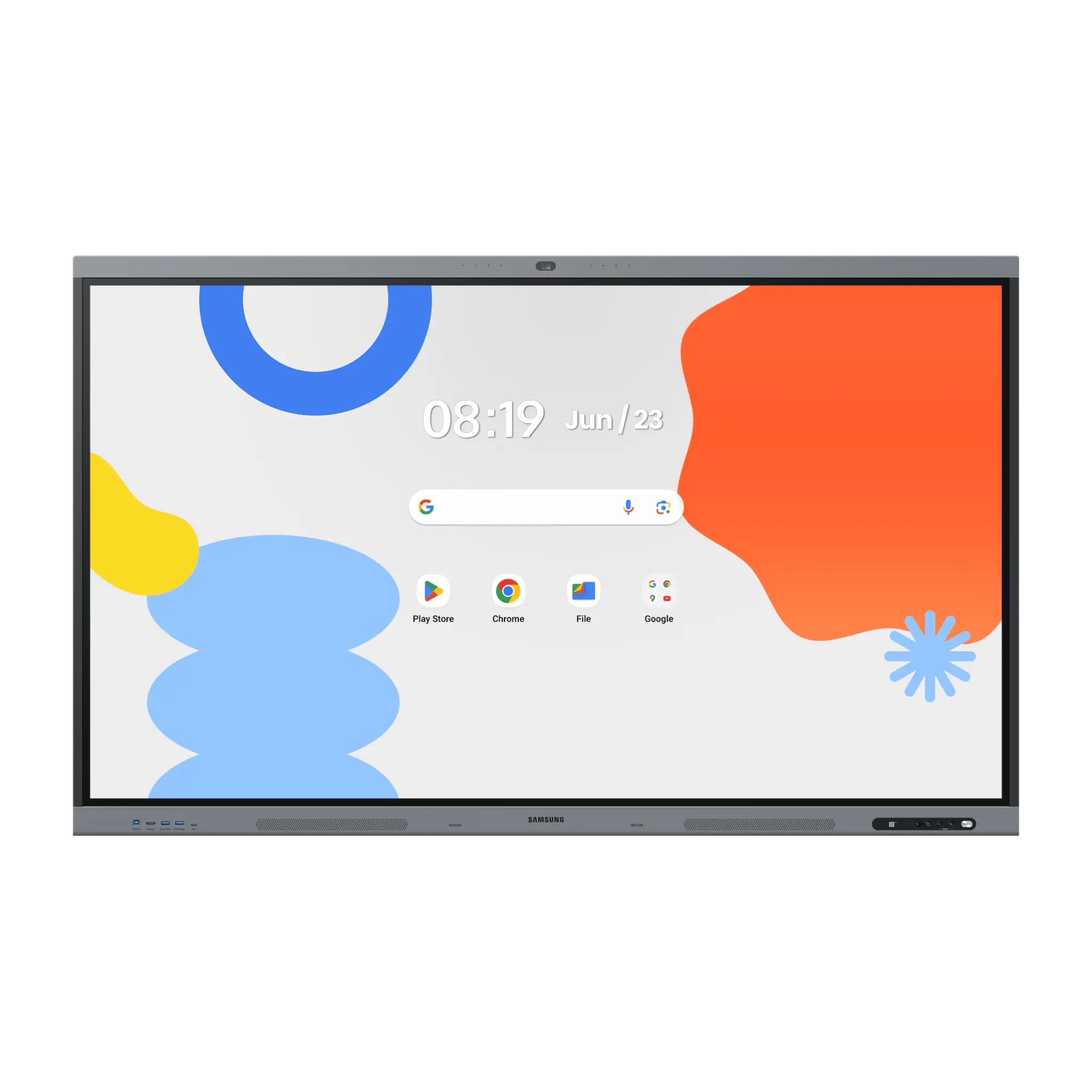 Pantalla Interactiva WAFX-P Series 65″ 4K UHD / Android 15 EDLA / Octa-core CPU / 48MP Cámara Integrada / 8 Micrófonos Far-Field / 50 Puntos Touch IR / Wi-Fi 6 / 16GB RAM / 128GB Almacenamiento / Bocina 20W