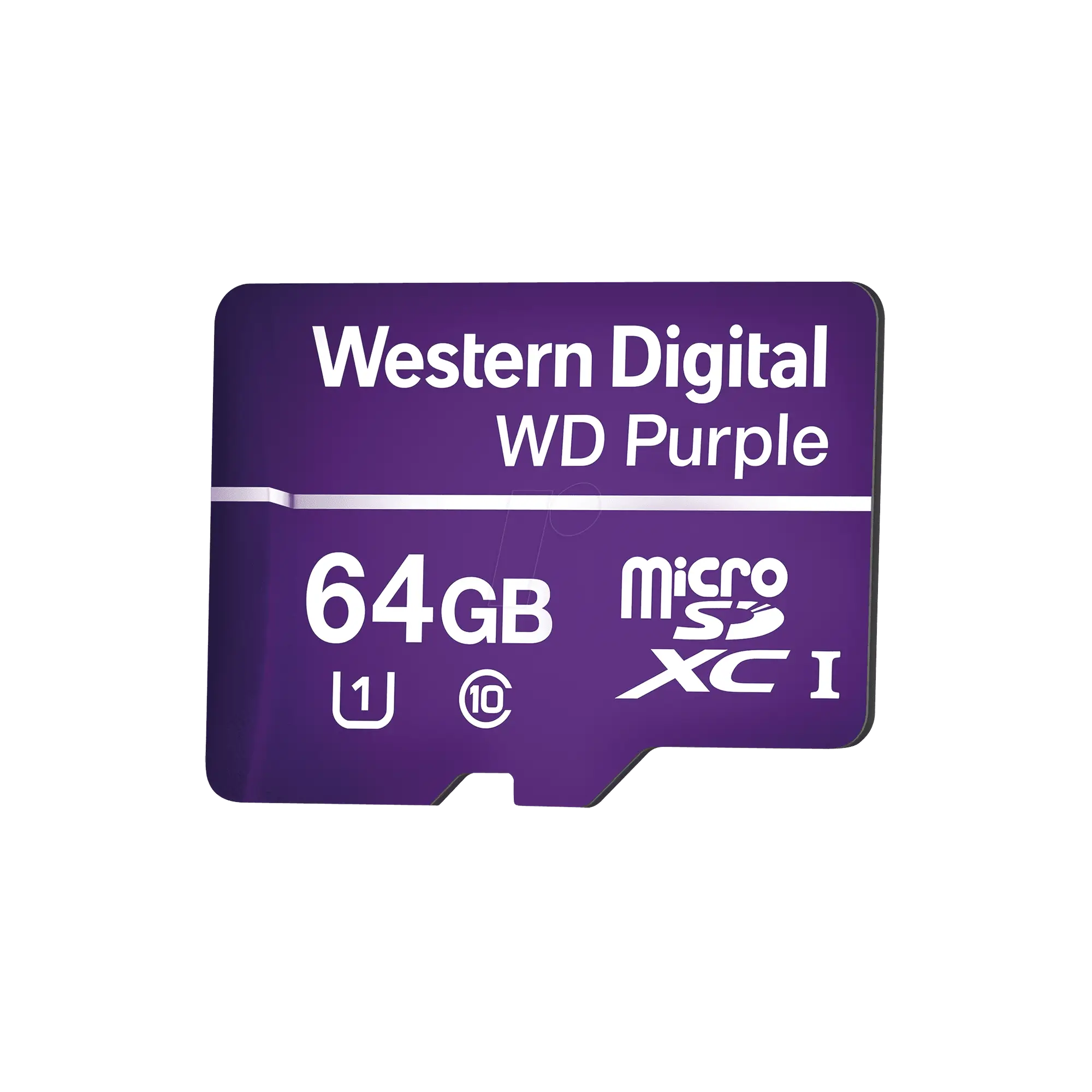 Memoria microSD de 64GB PURPLE, Especializada Para Videovigilancia, 10 VECES MAYOR DURACIÓN, 3 AÑOS DE GARANTIA