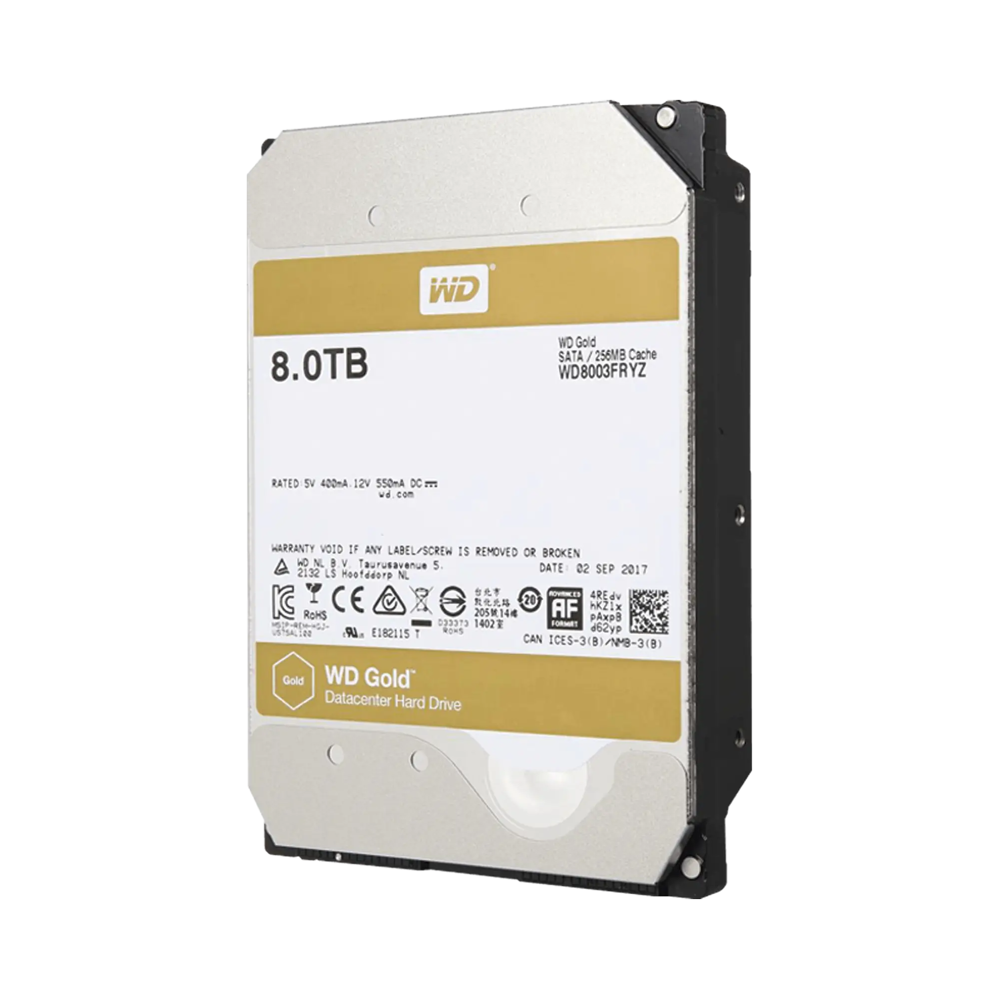 Disco Duro Gold de 8TB / Clase Enterprise / 5 AÑOS DE GARANTÍA