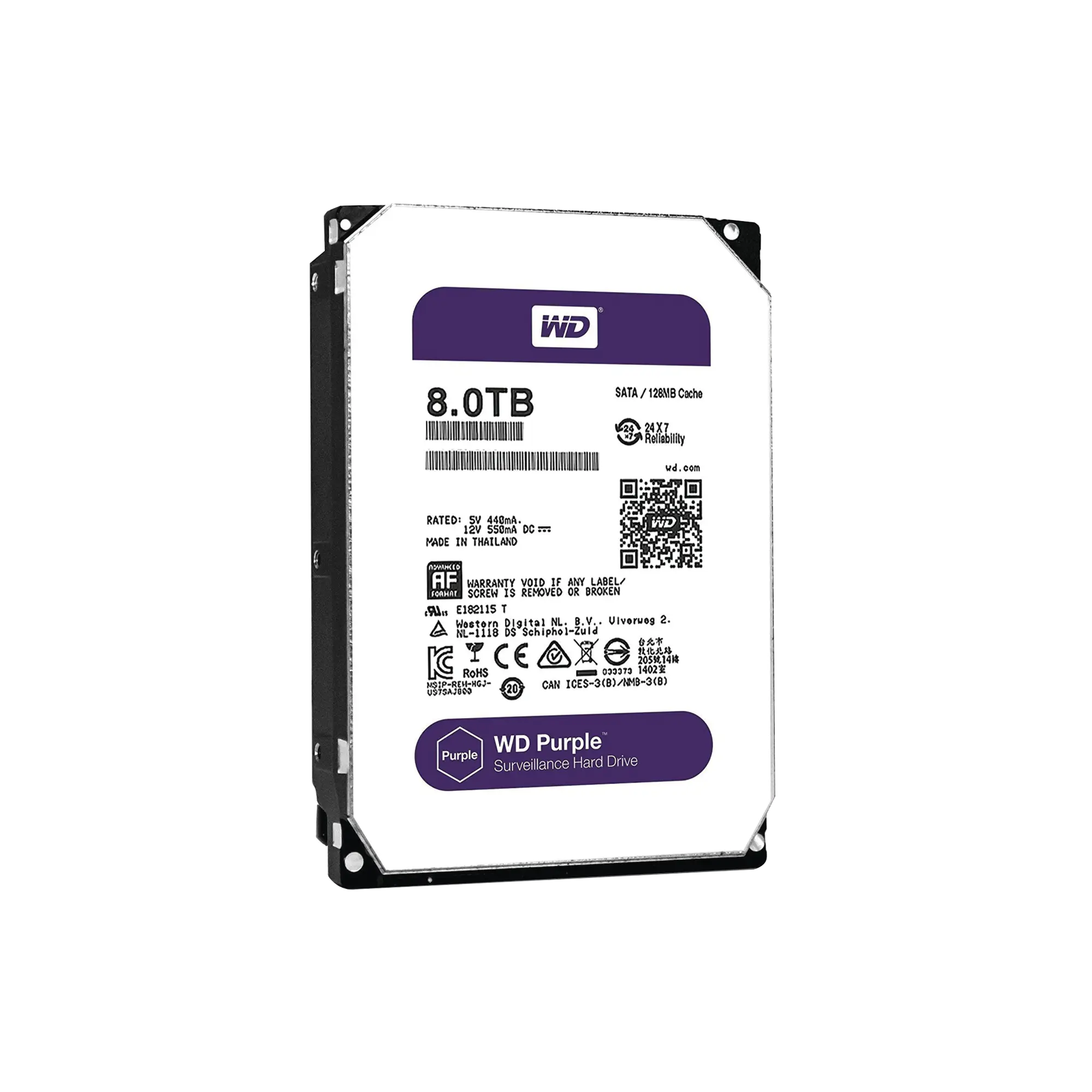 Disco duro WD de 8TB / 5400RPM / Optimizado para Videovigilancia