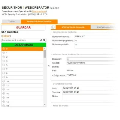 Licencia, Modulo acceso Web local o remota para operadores del Software de Monitoreo Securithor v 2.0