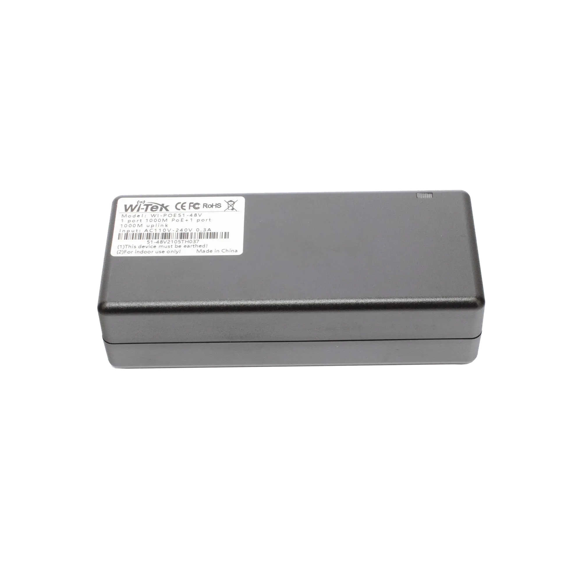 Inyector PoE 30W / PoE 802.3 af/at / 48V / Conexión plug and play / Alcance de hasta 100 metros / Aplicaciones CCTV