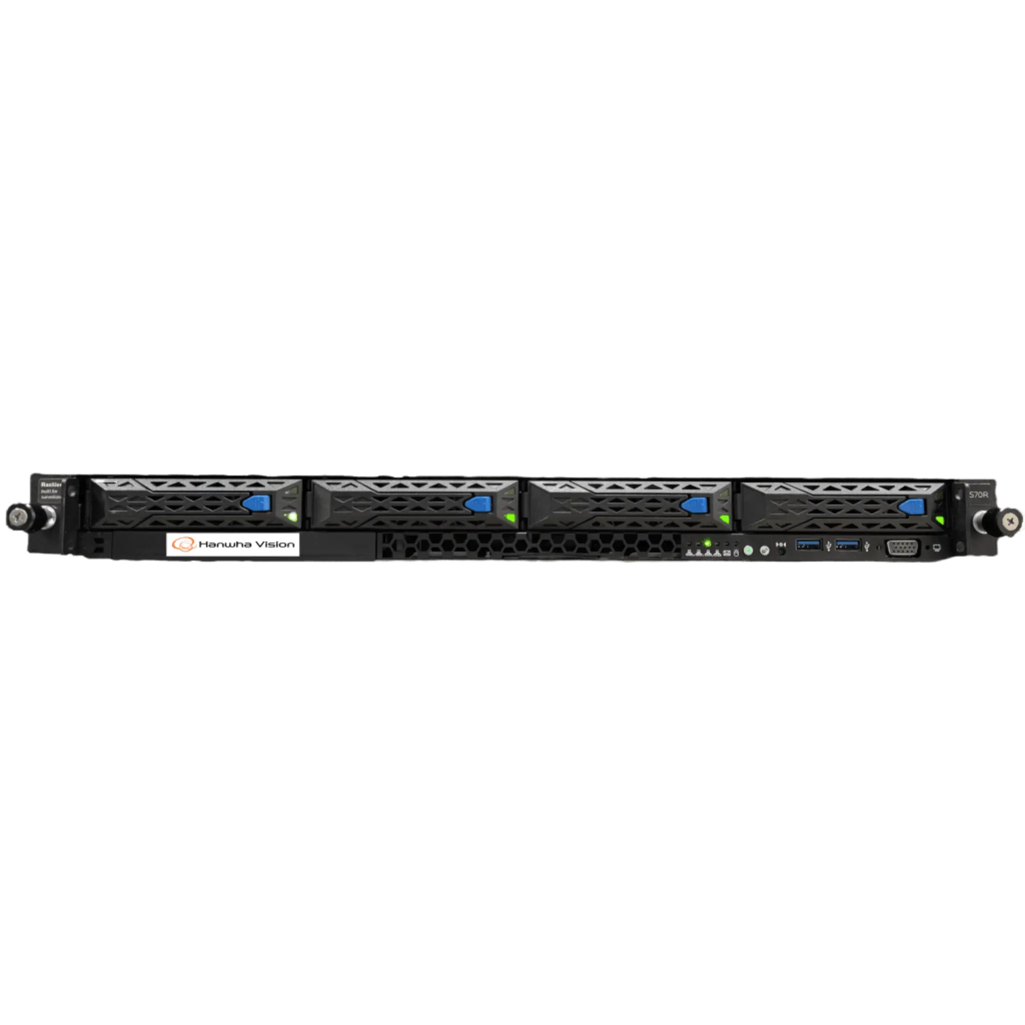 NVR Wisenet WAVE basada en Windows / Montable en Rack 1U / Incluye 1 licencia WAVE-PRO-04 / 470 Mbps throughput / Incluye 80 TB para almacenamiento