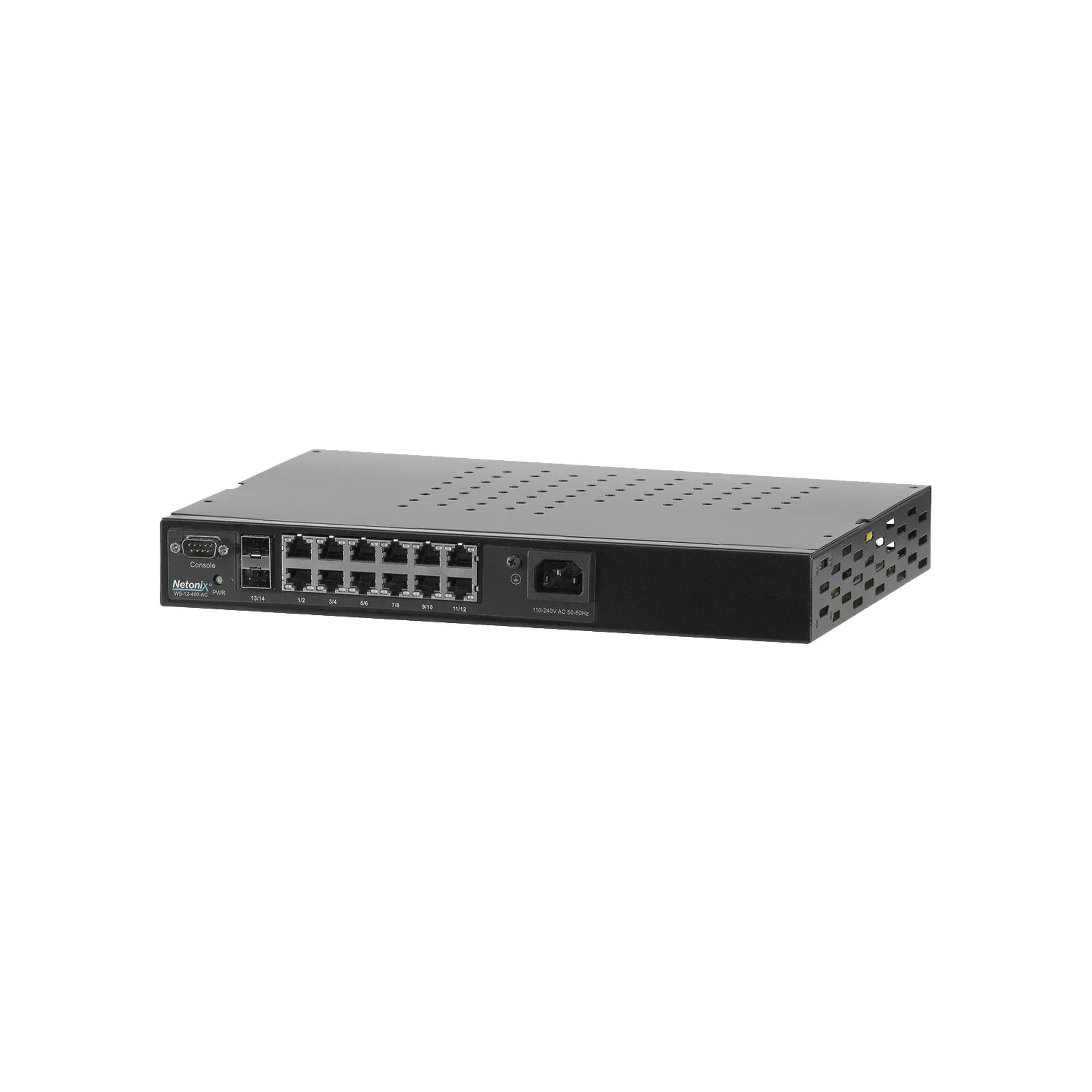 Switch WISP PoE Administrable de 14 puertos (12 PoE Gigabit + 2 SFP) 400W, entrada de 110/220 Vca