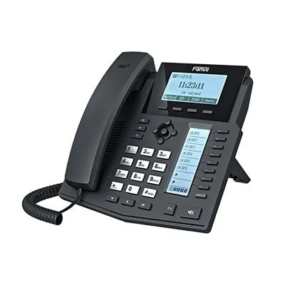 Teléfono IP Empresarial Para 6 Líneas SIP con Voz HD con 2 Pantallas LCD, 8 teclas BLF y Conferencia de 3 vías con Soporte Para PoE