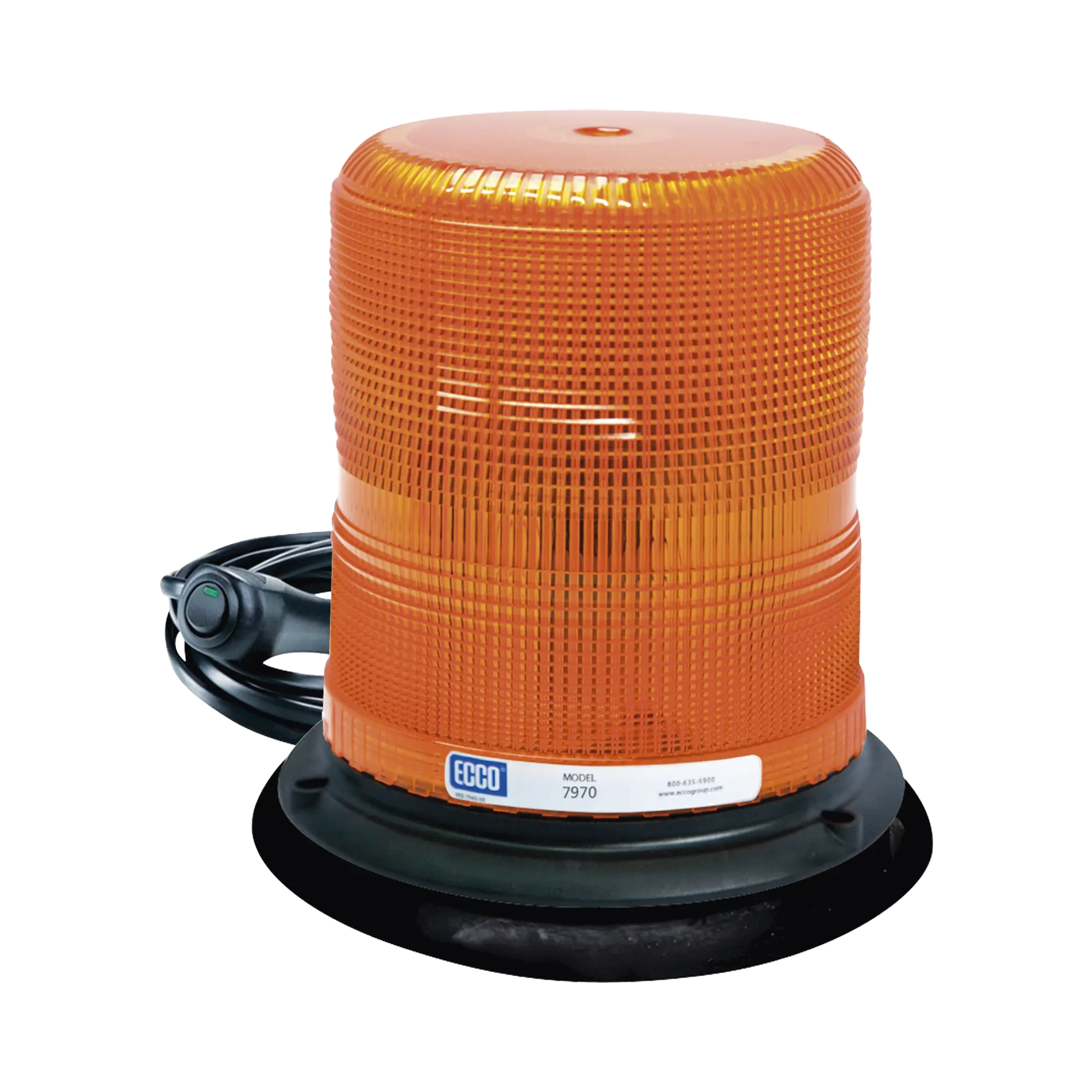 Baliza LED color ámbar con montaje magnético de succión DE 7″ de altura