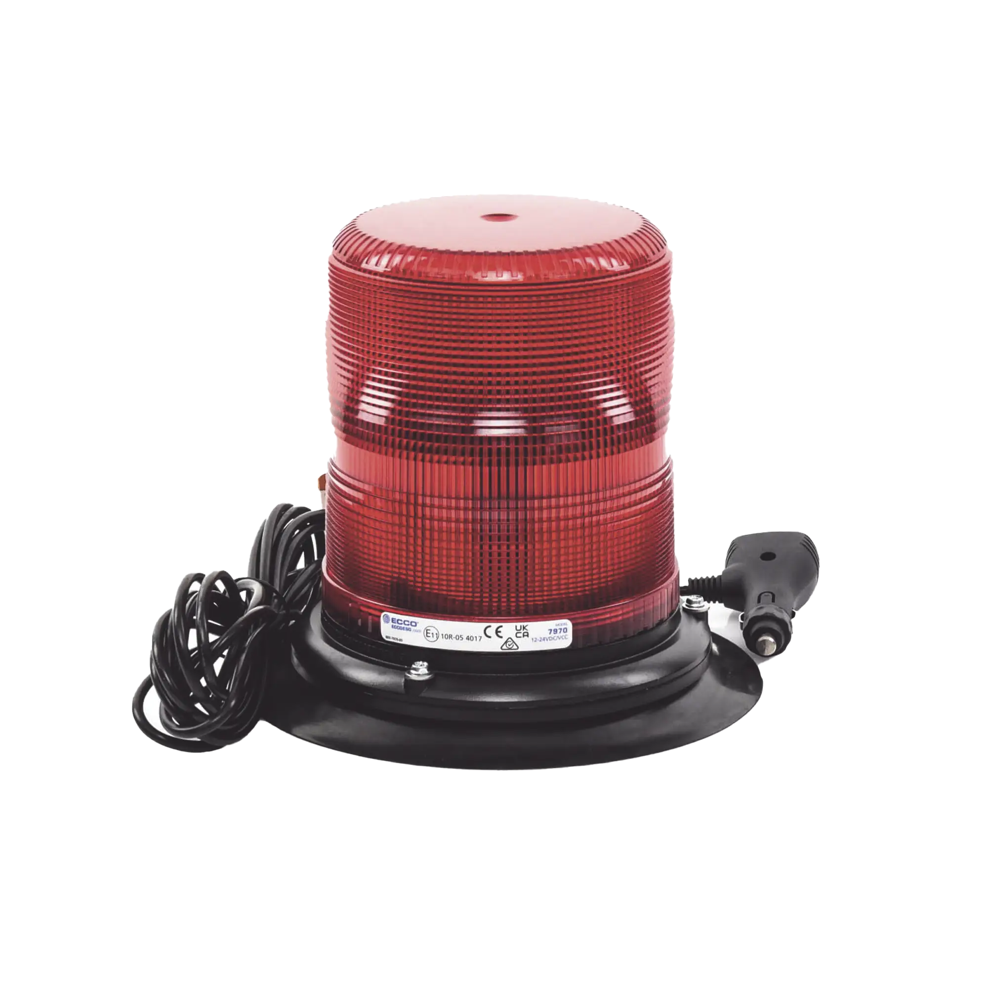 Baliza LED color rojo con montaje magnético de succión de 7″ de altura