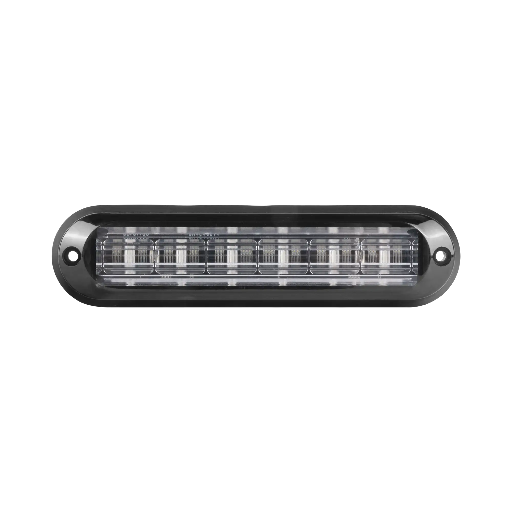 Luz Auxiliar Ultra Brillante IP67 de 6 LEDs, Color Azul, con mica transparente y bisel negro