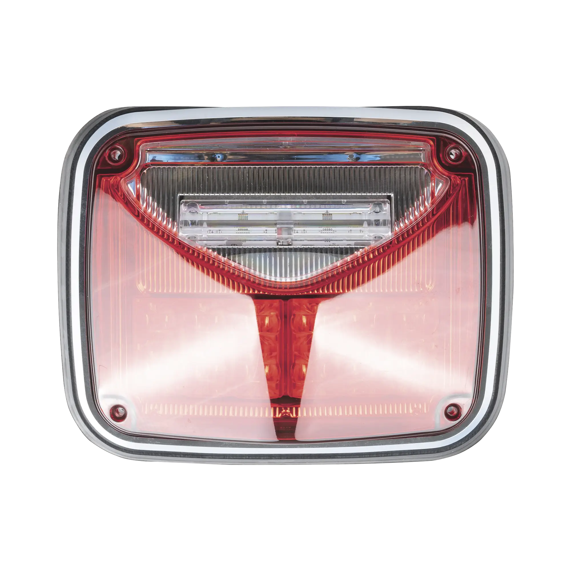 Luz de advertencia de 8 X 6″, Color Rojo, Con Luz de Trabajo Clara, Ideal para Ambulancias