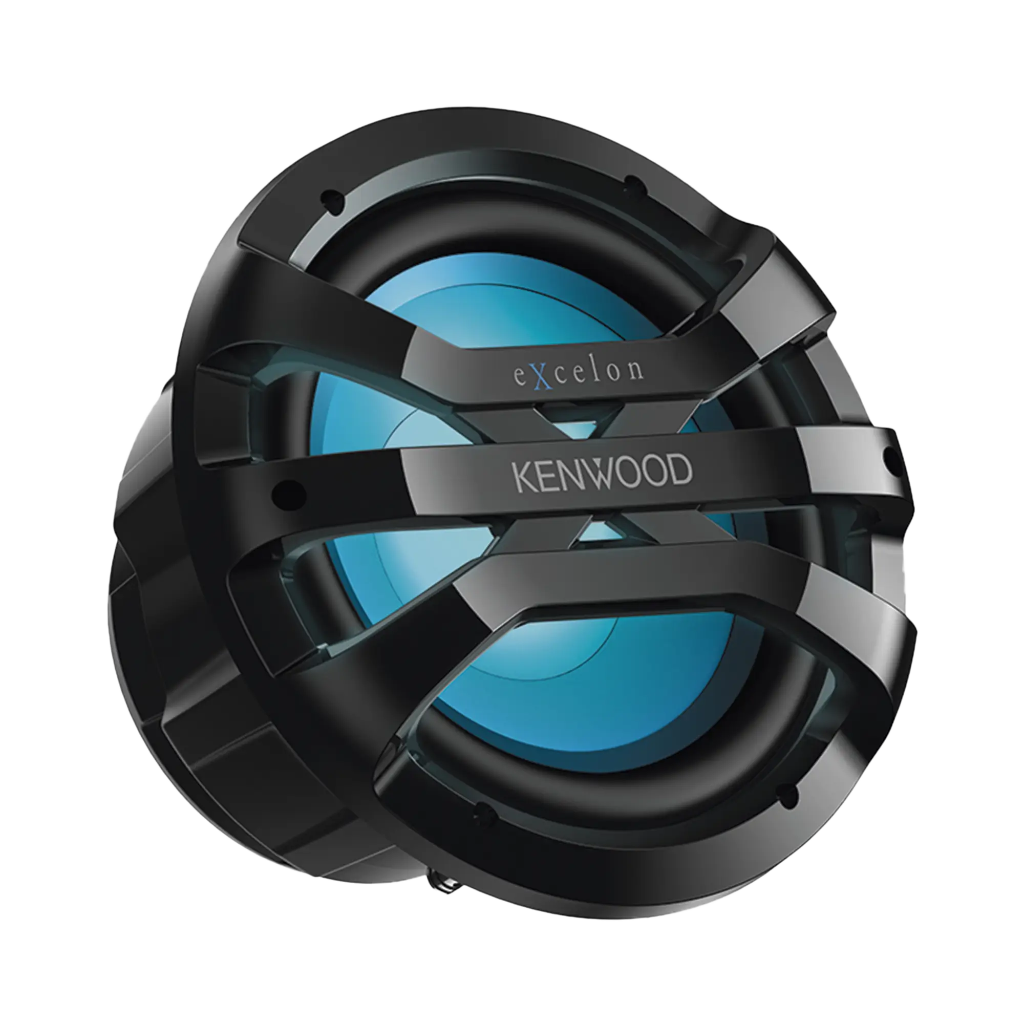 Subwoofer excelon motorsport de 10″ fabricado en rejilla color negro, cuenta con iluminación Led ajustable vía RF