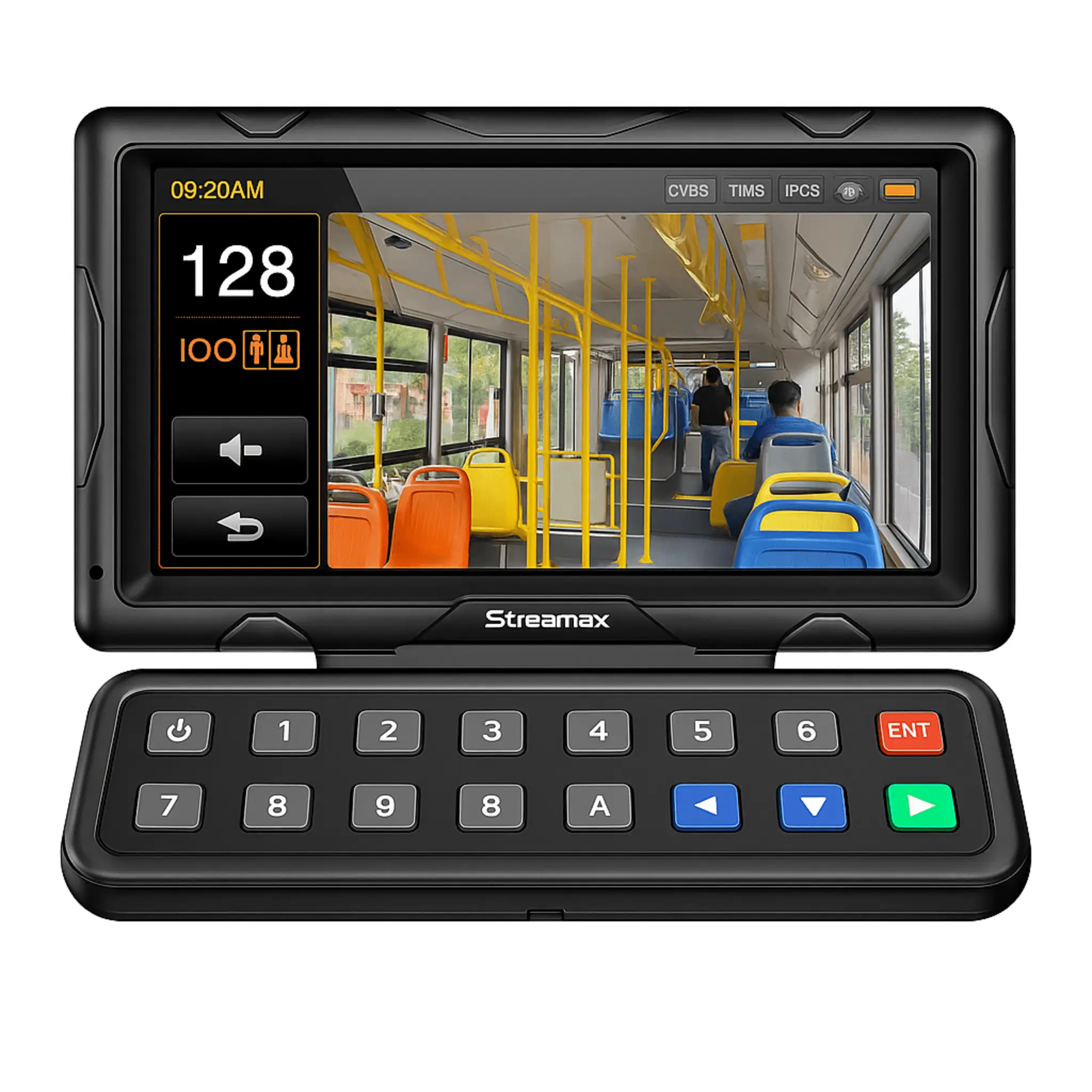 Panel de control dáctilar multifuncional con monitor de 7″ para MDVR móvil Streamax