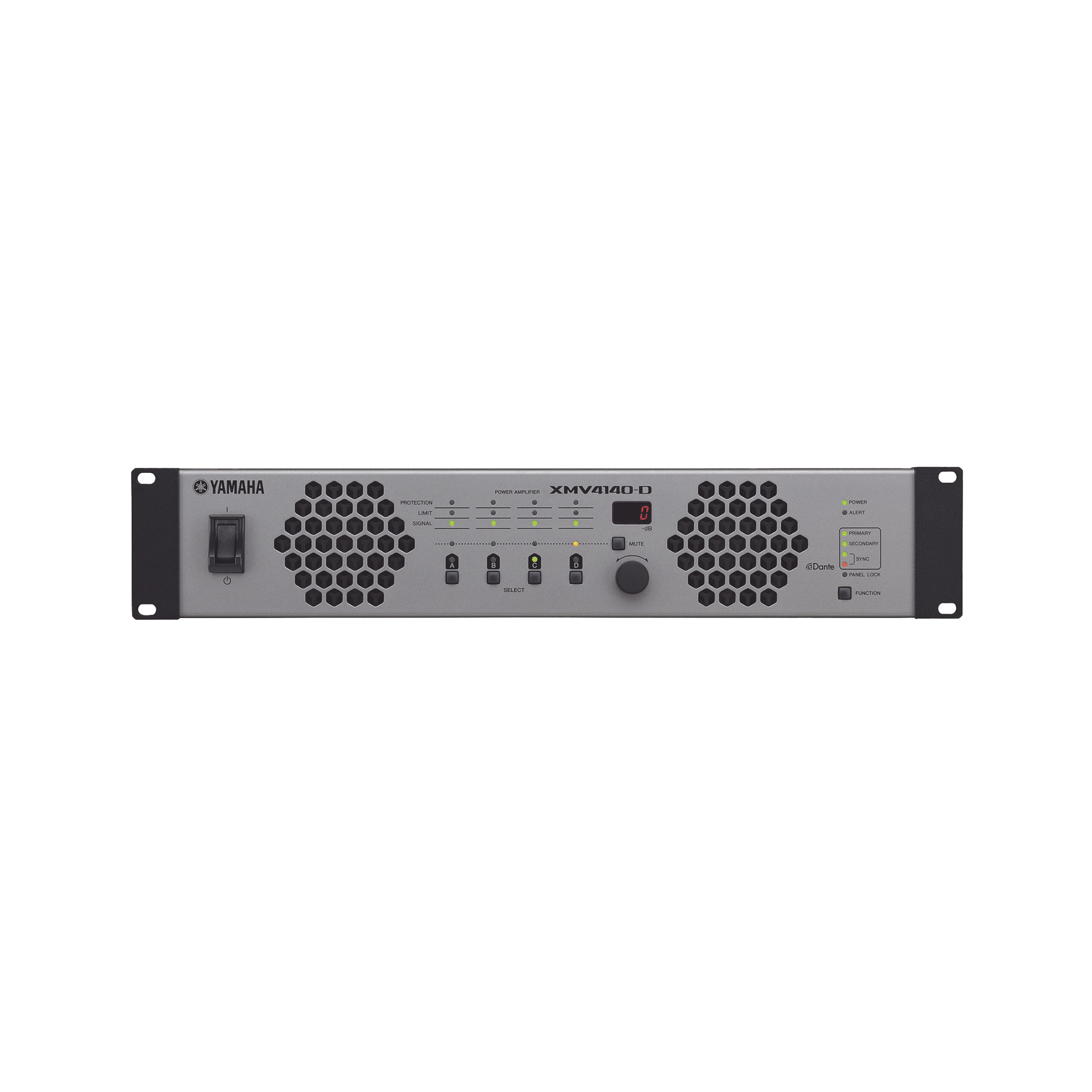 Amplificador de Audio Multicanal con Conexión Análoga | DANTE | 4 Canales, 140W | 8 OHMS | 70/100V