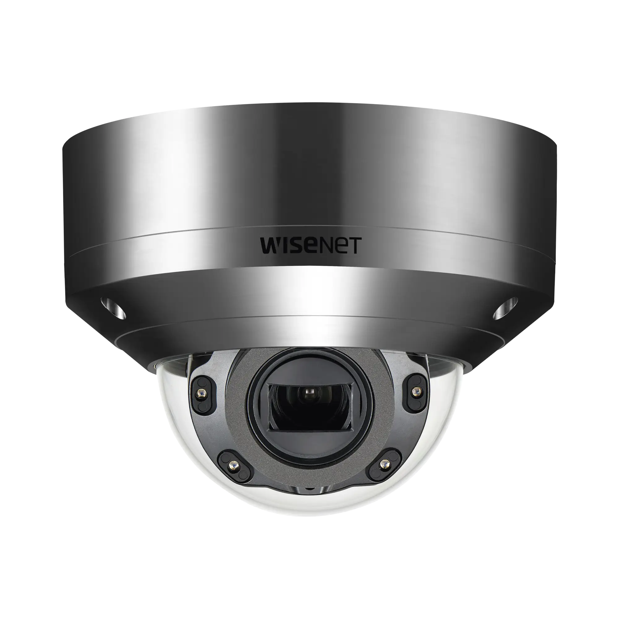 Cámara IP Tipo Domo Antivandálico 5MP de Acero Inoxidable / Lente Motorizado 3.9 – 9.4 mm / IR 50 M / WDR 120db / H.265 & WiseStream