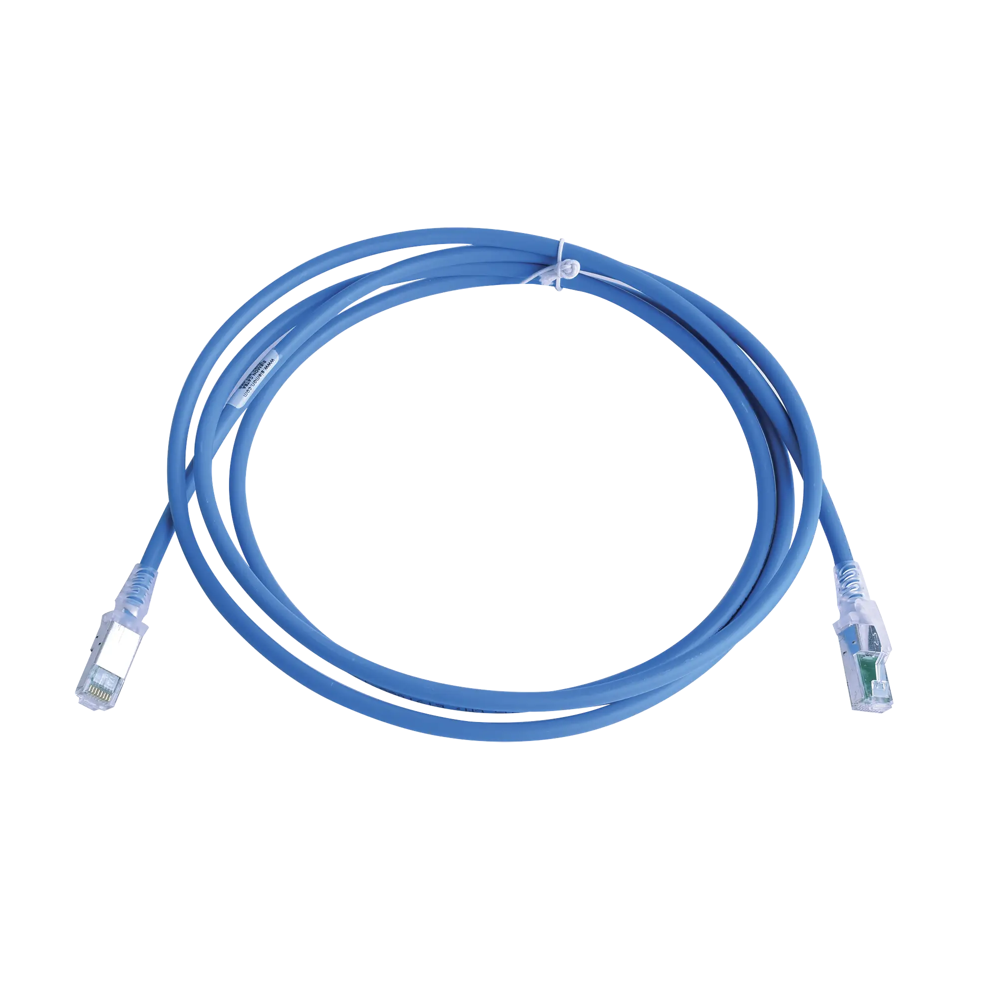Patch Cord Z-MAX Cat6A S/FTP, CM/LS0H, 7ft, Color Azul, Versión Bulk (Sin Empaque Individual)