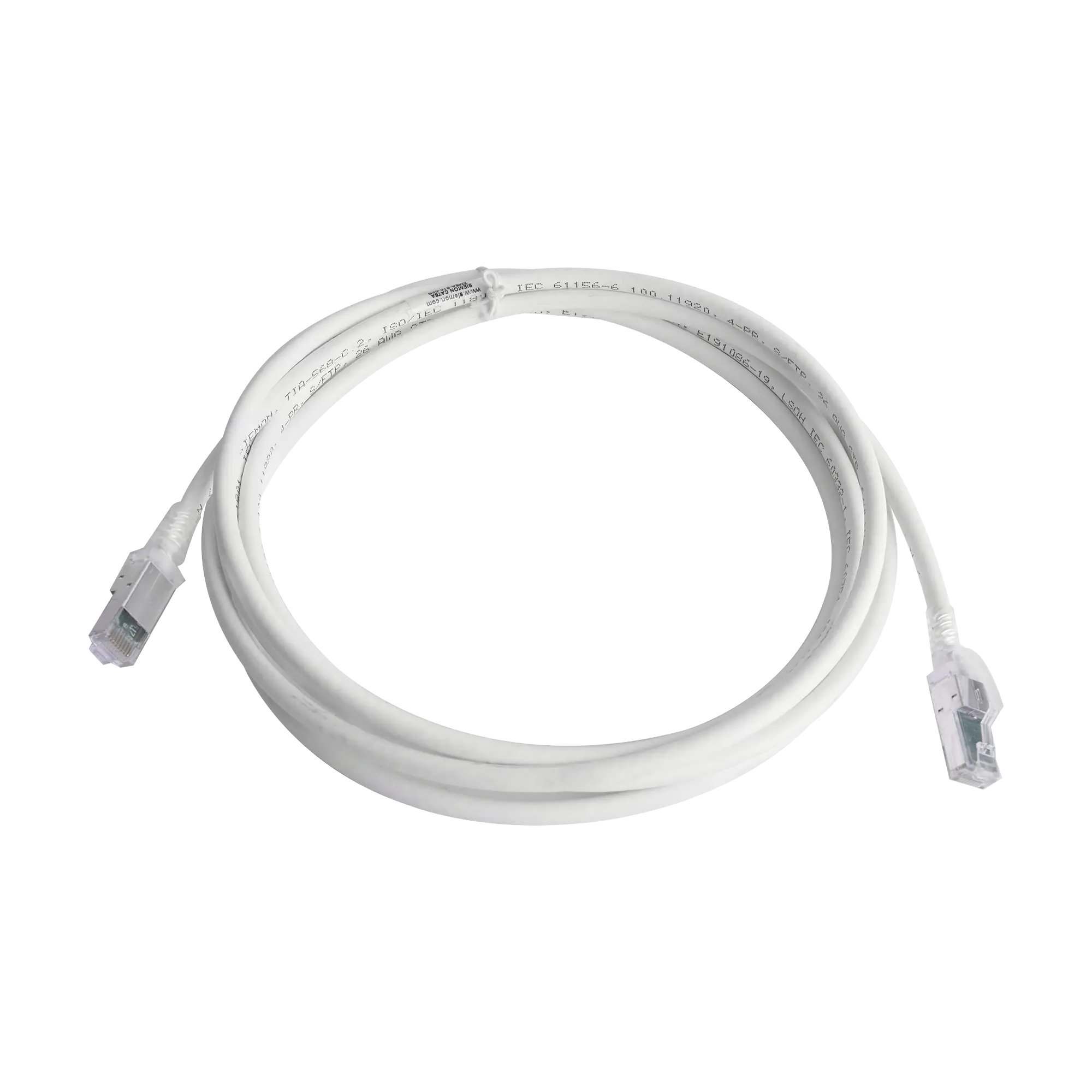 Patch Cord Z-MAX Cat6A S/FTP, CM/LS0H, 10ft, Color Blanco, Versión Bulk (Sin Empaque Individual)