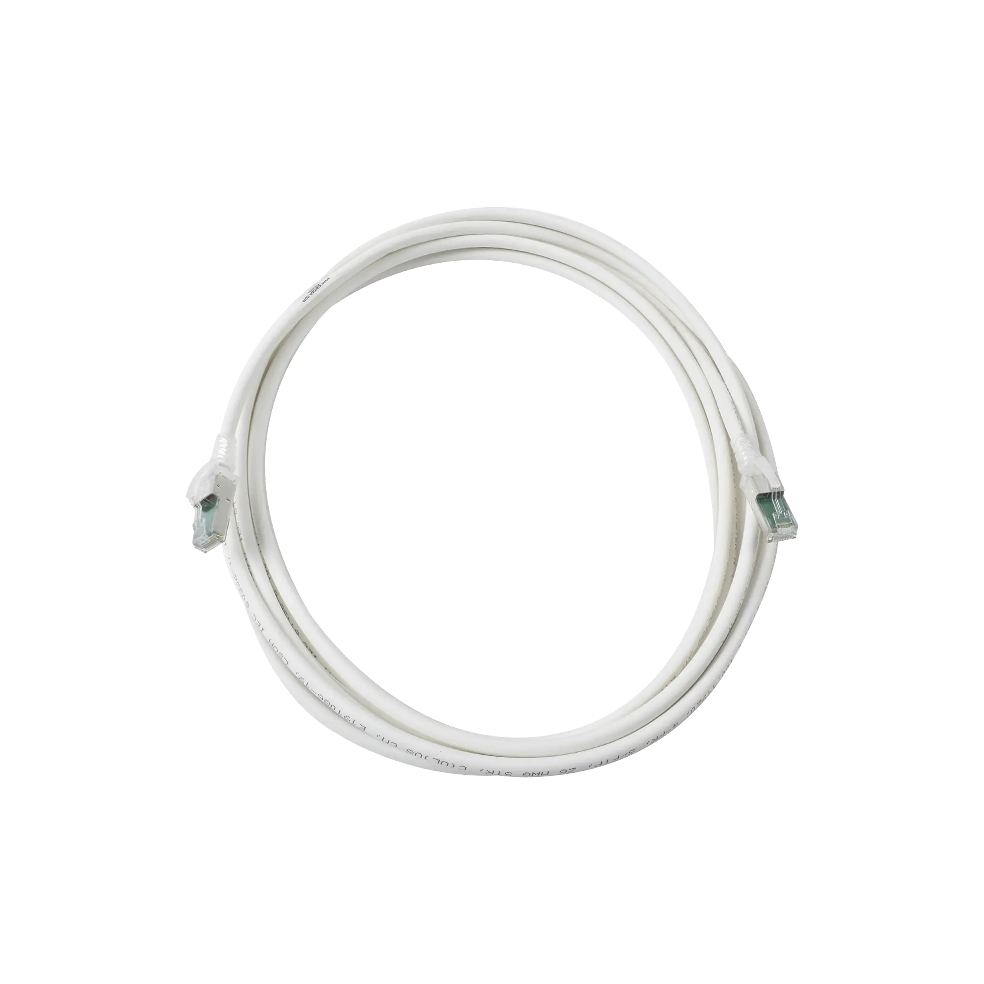 Patch Cord Z-MAX Cat6A S/FTP, CM/LS0H, 20ft, Color Blanco, Versión Bulk (Sin Empaque Individual)