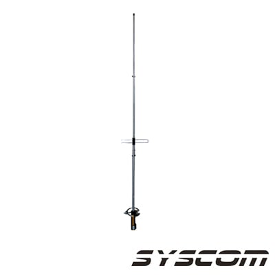 Antena base VHF, omnidireccional, rango de frecuencia 135 – 174 MHz