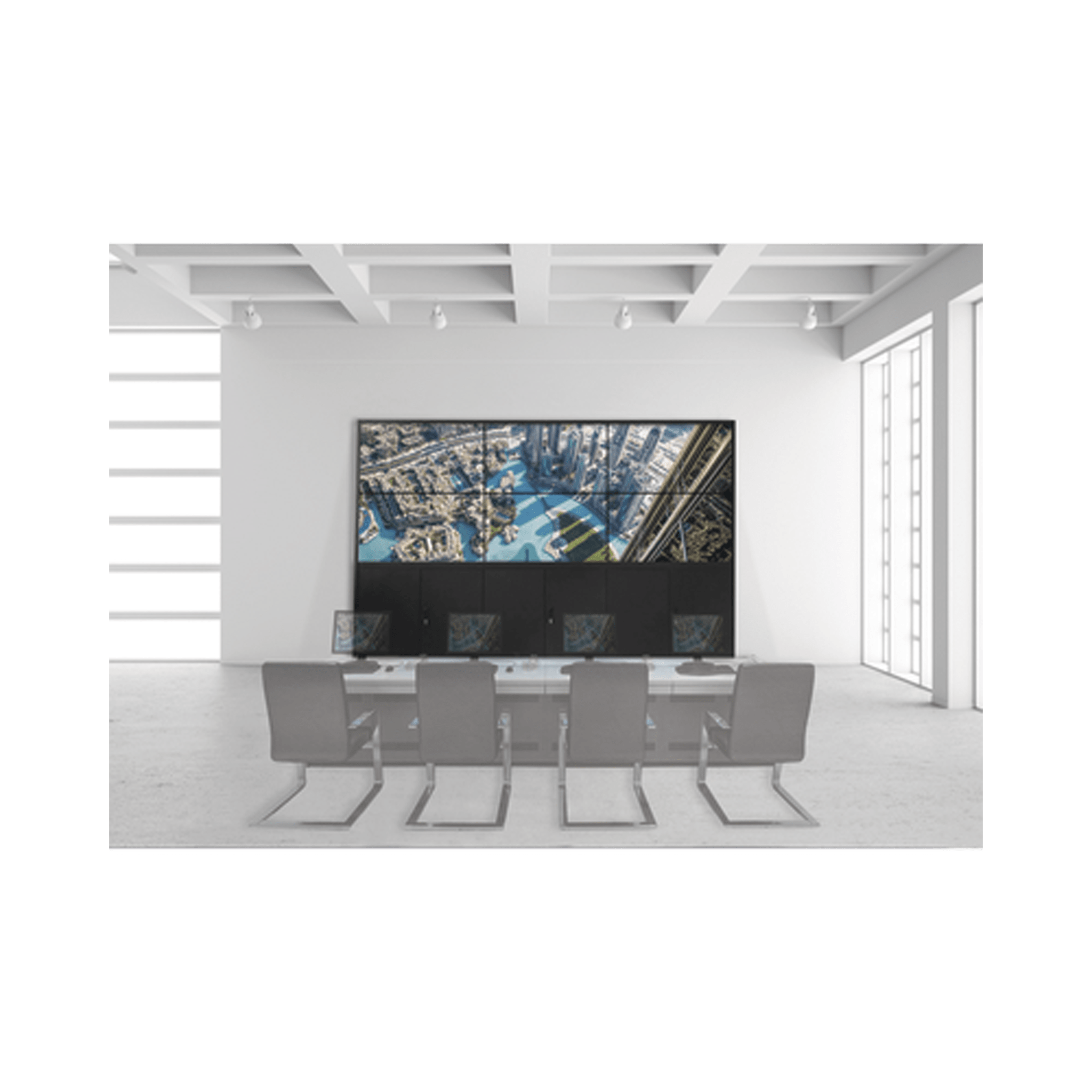 Kit Videowall 3X3 / Incluye 9 Pantallas de 55″ / Decoder / Base de Piso / Accesorios de Instalación
