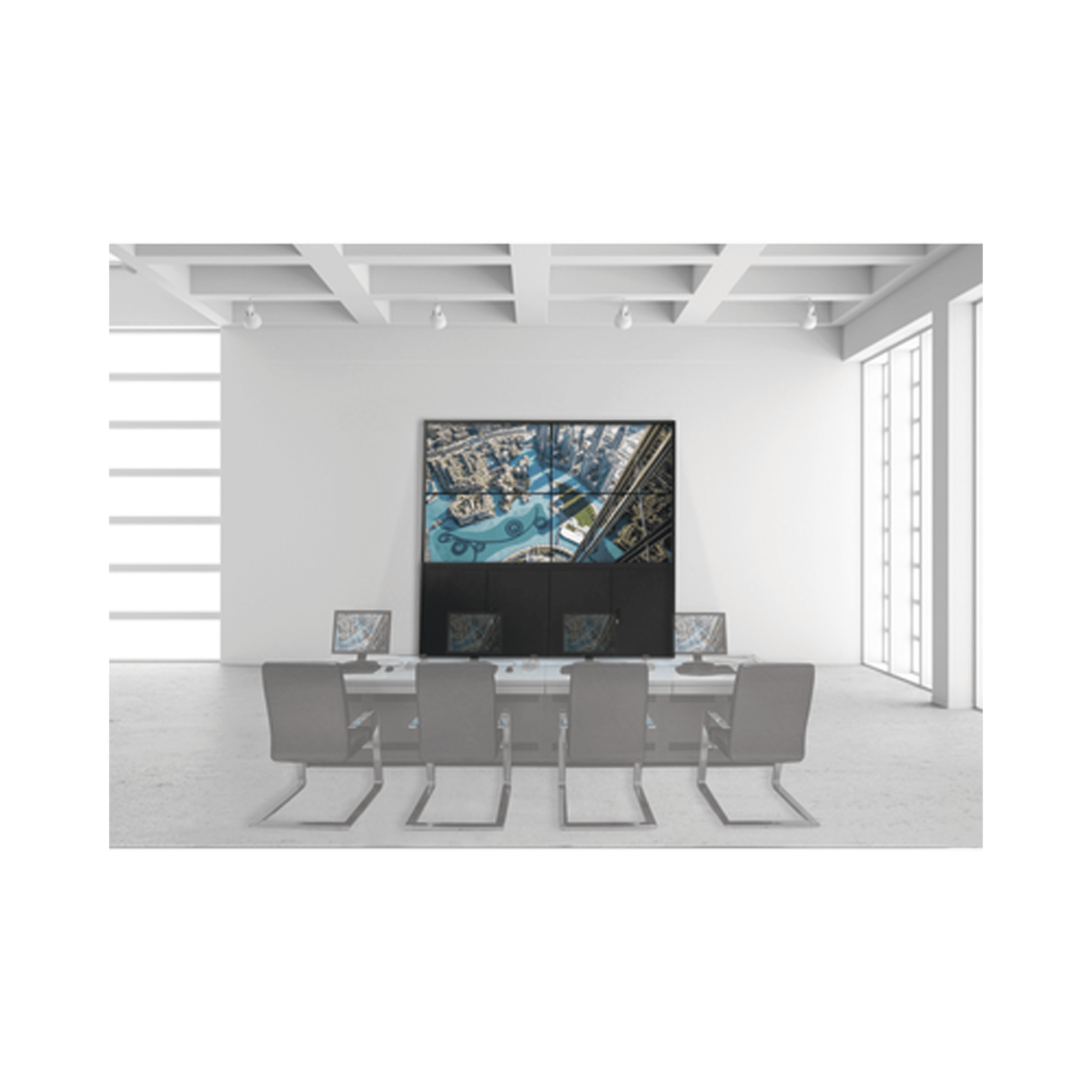 Kit Videowall 2X2 / Incluye 4 Pantallas de 55″ / Decoder / Base de Piso / Accesorios de Instalación