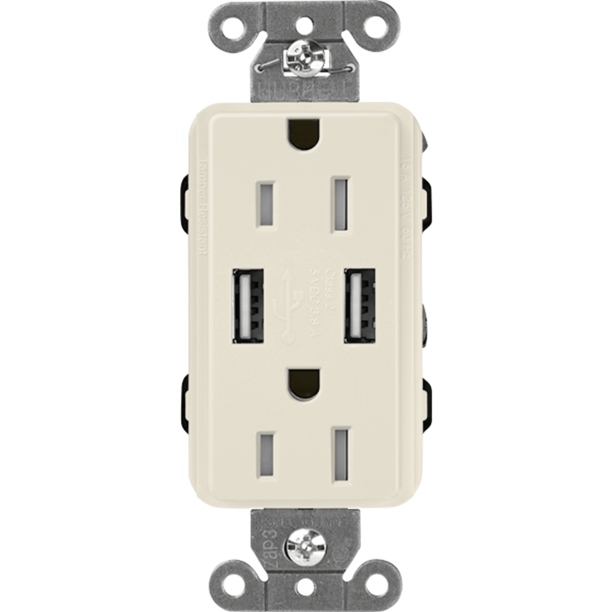Receptáculo 15 A con puerto USB