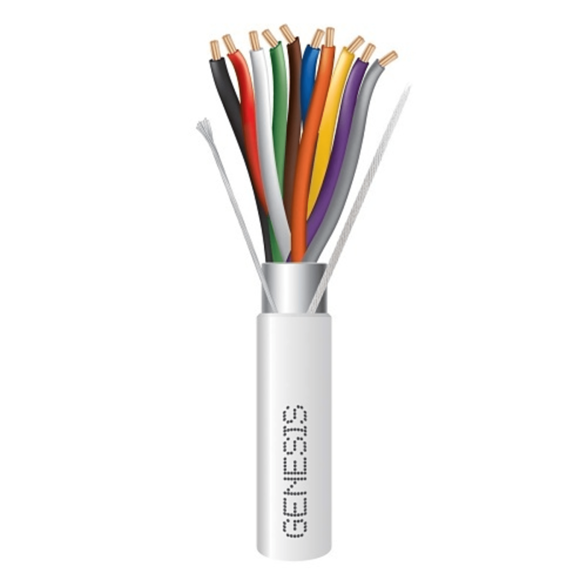 Carrete de 305 Metros / Cable de Cobre / 10 x 18 AWG / Plenum / Color Blanco / Blindado / Para Aplicaciones de Alarmas de Intrusión / Control de Acceso / Automatización / Interfonos y Tv Porteros
