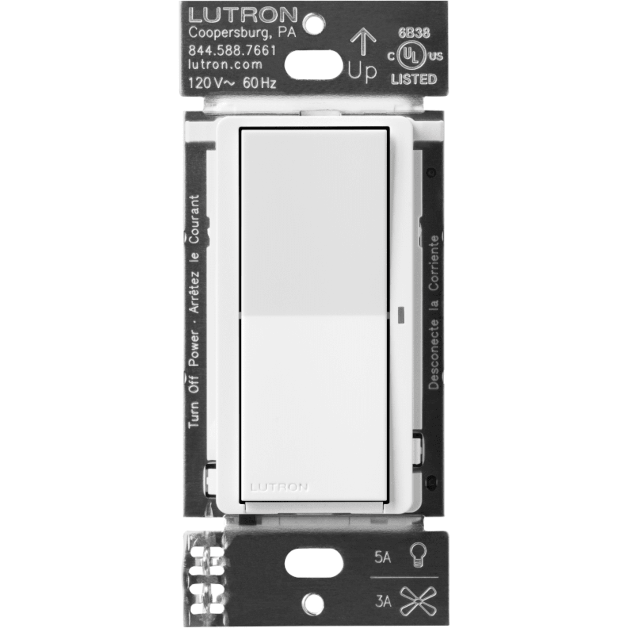 (Caseta Wireless) Interruptor Inteligente On/Off, requiere cable neutro. 5A, /120V