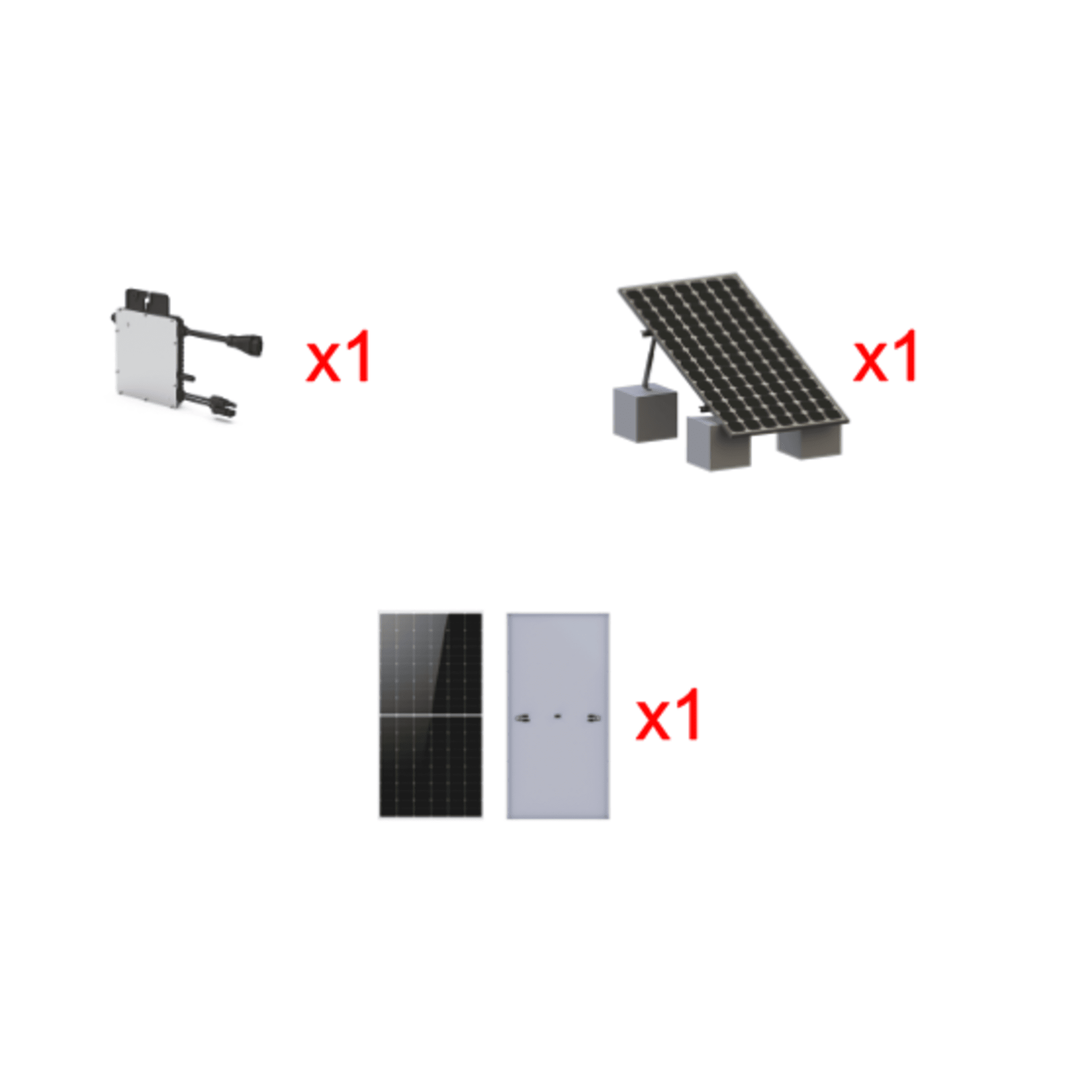 Kit Solar Interconexion  / 500 W  220Vca / Microinversores HOYMILES / Montaje Incluido