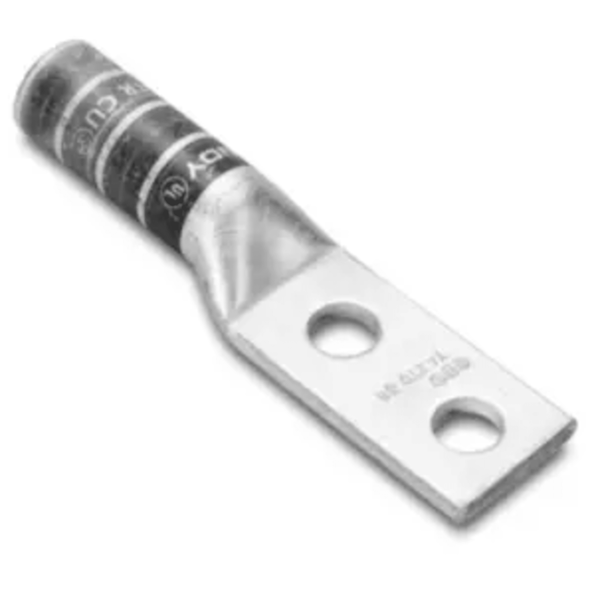 Terminal de Compresión de Doble Ojillo para Calibre 1/0 AWG y Tornillo de 1/4″ con Espaciamiento de 5/8″.